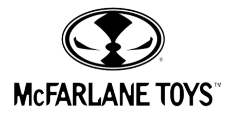 McFarlane Toys official logo for DC Multiverse and Spawn collectibles, high-fidelity branding for the Bellford Toys and Hobbies Action Figure & Statue collection