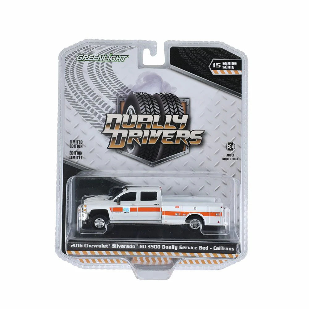 2016 Chevrolet Silverado 3500 HD Dually – CalTrans 1:64 Scale Diecast Model