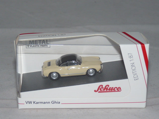 Volkswagen Karmann Ghia (Beige) 1:87 Diecast Scale Model Packaging