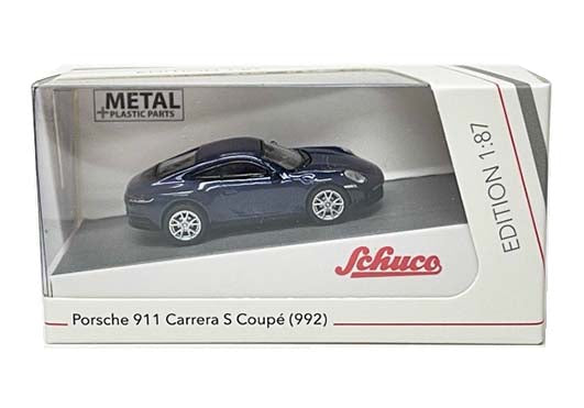 Porsche 911 (992) Carrera S (Metallic Blue) 1:87 (HO) Scale Diecast Model