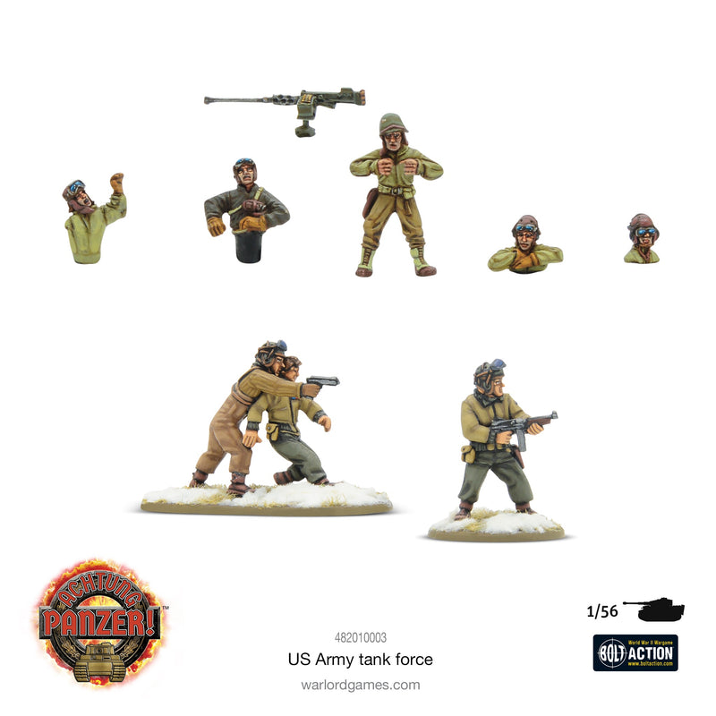 Bolt Action Achtung Panzer! US Army Tank Force Tank Crew Figures