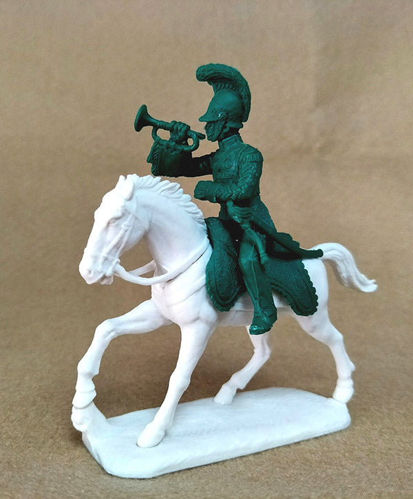 Napoleonic Wars French Lancers with Trumpeter 1812-1815, 54 mm (1/32) Scale Plastic Figures Trumpeter