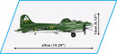 Boeing B-17G Flying Fortress 1/48 Scale 1210 Piece Block Kit Side View Dimensions