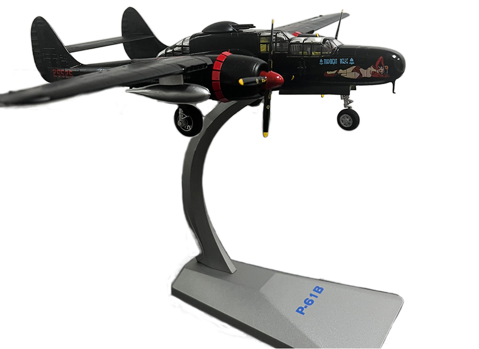 Northrop P-61B Black Widow “Midnight Belle” 1944, 1:72 Scale Diecast Model Right Side View