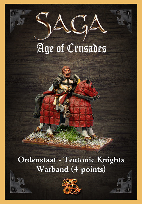 SAGA Ordenstaat Teutonic Knights Starter Warband, 28 mm Scale Metallic Figures