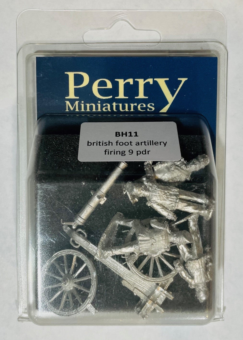 Napoleonic British Foot Artillery 9 Pounder, 28 mm Scale Model Metal Figures Packaging