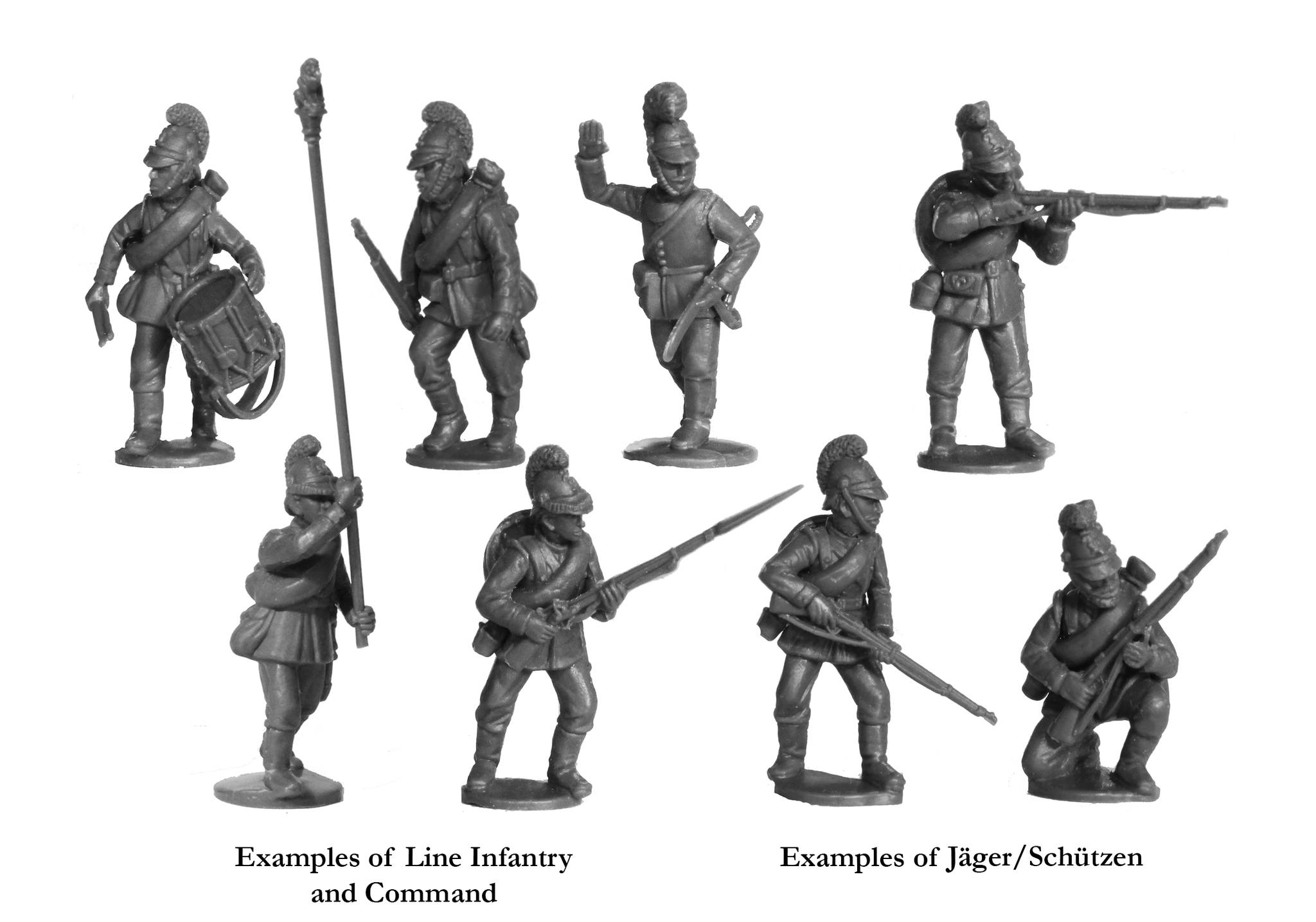 Franco-Prussian War 1870 – 1871 Bavarian Infantry, 28 mm Scale Model Plastic Figures Unpainted Examples