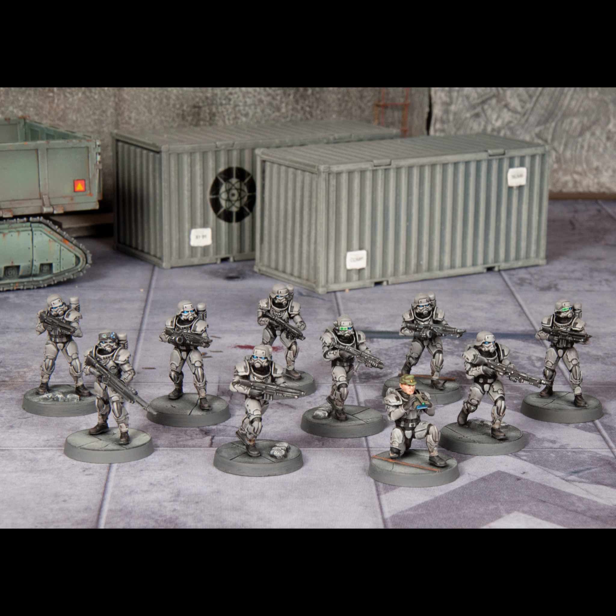Eisenkern Stormtroopers, 28 mm Scale Model Plastic Figures Painted Example