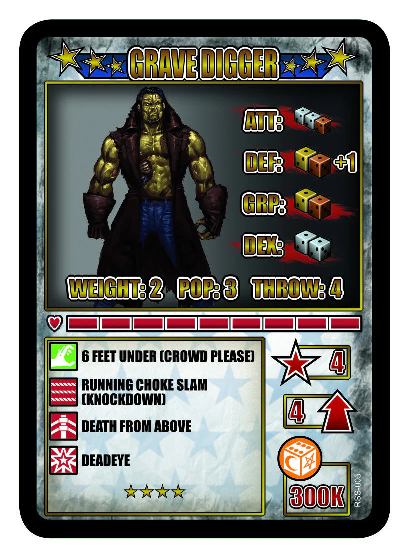 Rumbleslam Superstar Grave Digger Character Card