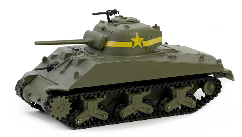 Greenlight Collectibles Battalion 64 Series 4 – 1943 M4 Sherman Tank US Army WWII – 13th Armored Regiment, 1st Armored Division, Tunisia March 1943 1/64 Scale Diecast Model