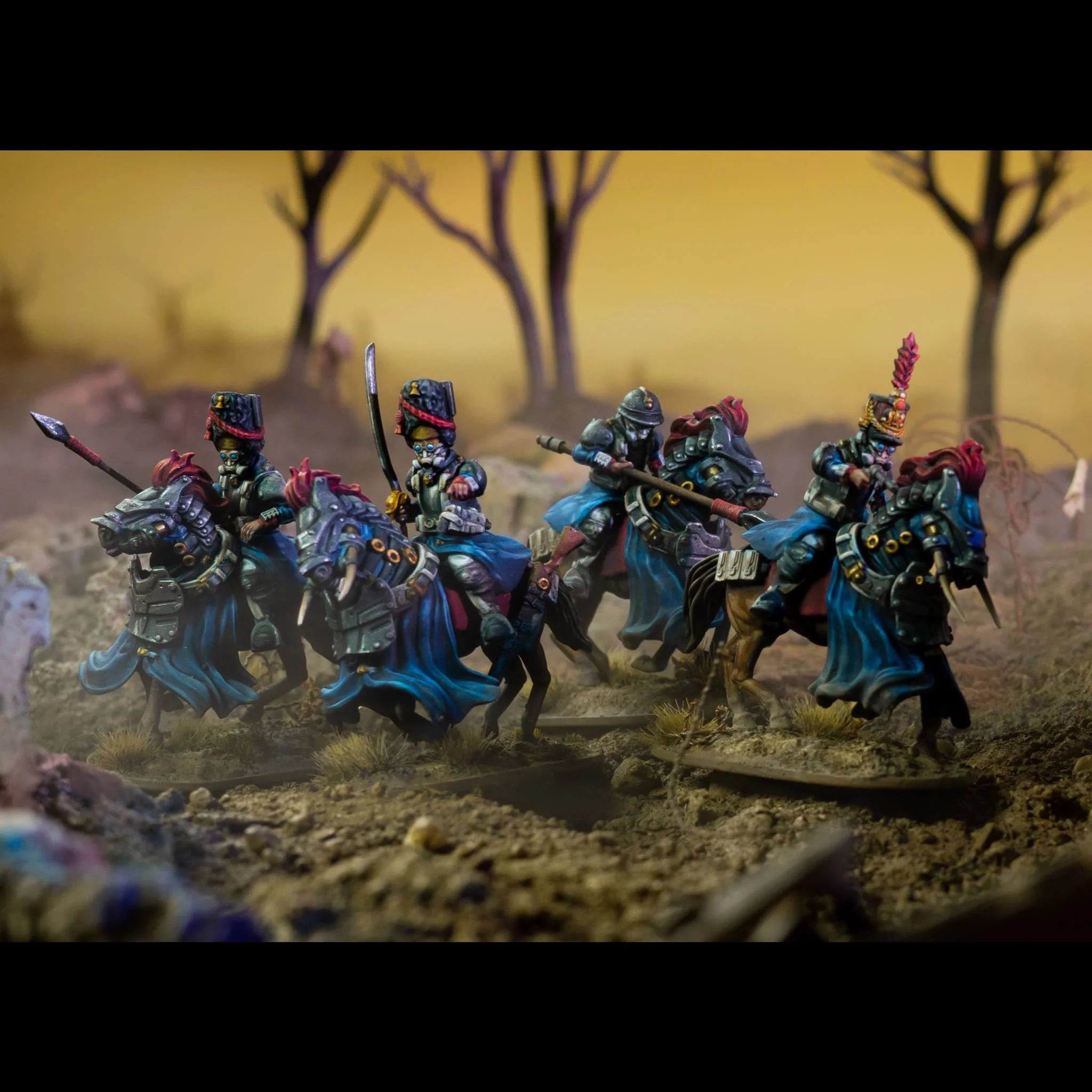 Les Grognards Cavalry, 28 mm Scale Model Plastic Figures Painted Example