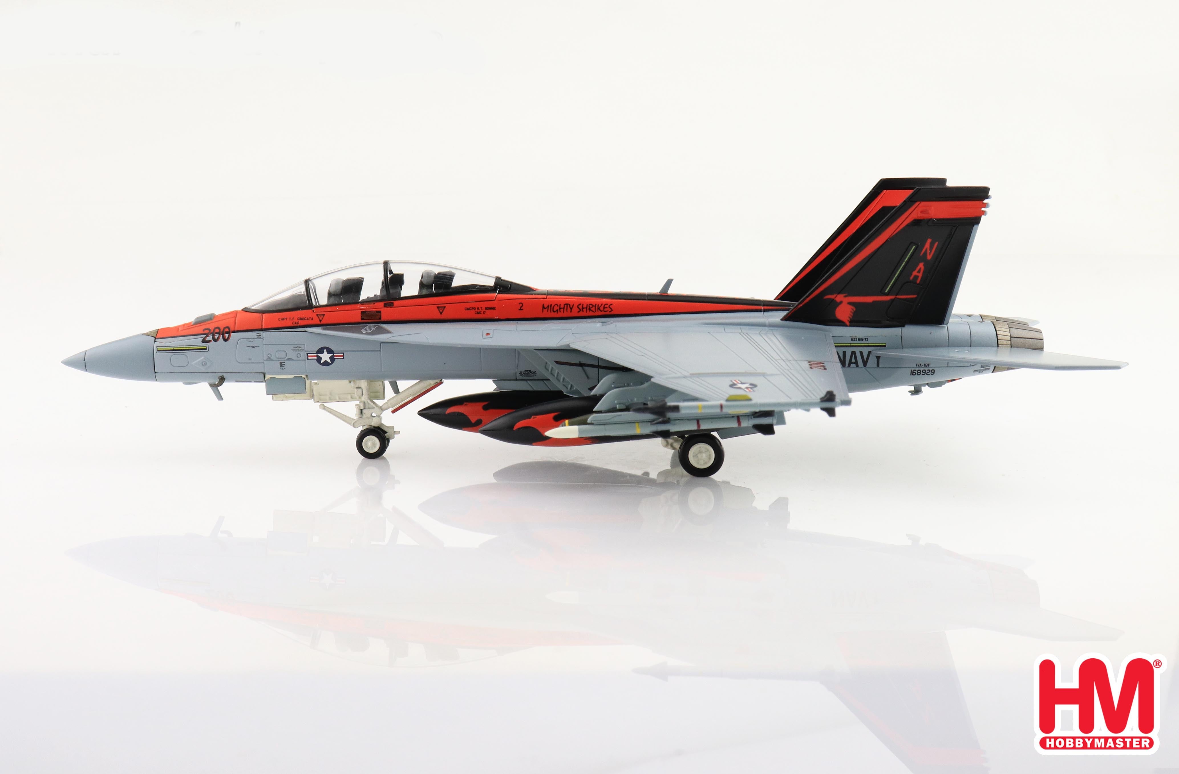 Boeing F/A-18F Super Hornet, VFA-94 “Mighty Strikes”, USS Nimitz (CVN-68) 2021, 1:72 Scale Diecast Model Left Side View
