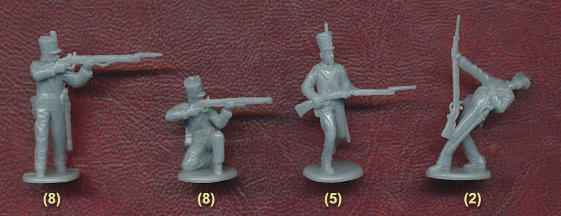 Mexican Infantry At The Alamo, 1/72 Scale Plastic Figures Pose Example 1