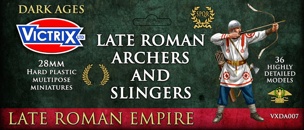 Late Roman Archers And Slingers, 28 mm Scale Model Plastic Figures