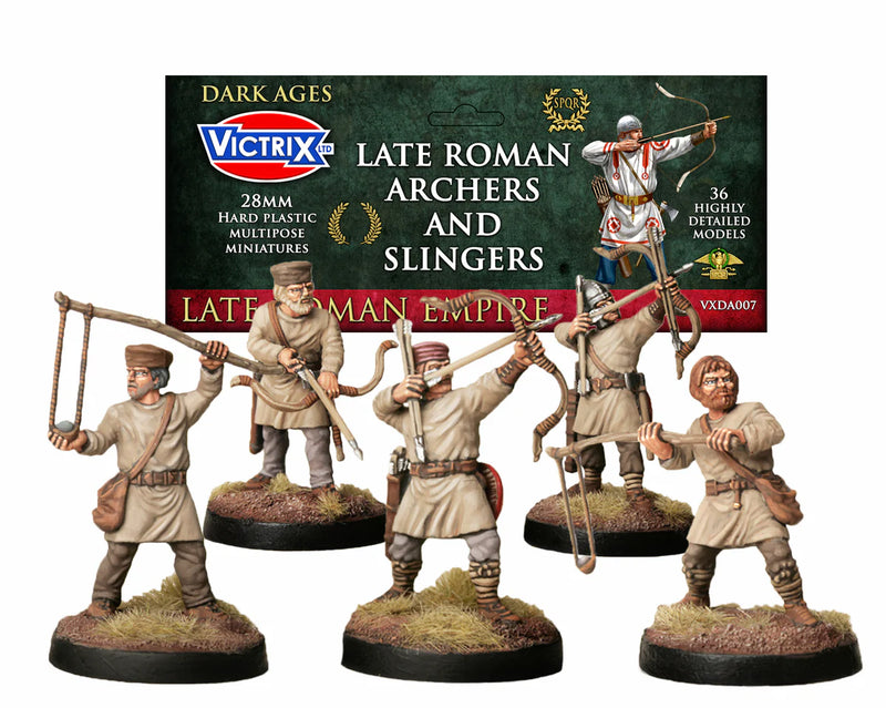 Late Roman Archers And Slingers, 28 mm Scale Model Plastic Figures Painted Examples