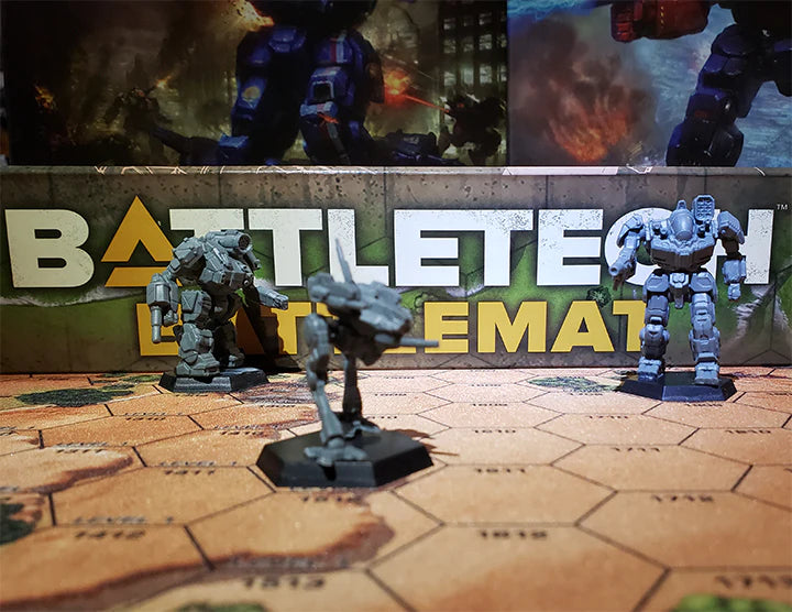 BattleTech Battle Mat: Savanna / Grasslands D  Mat with BattleMechs