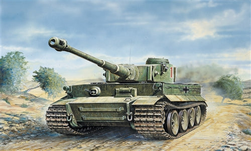 Pz.Kpfw. VI Tiger I Ausf. E, 1/35 Scale Plastic Model Kit Box Art