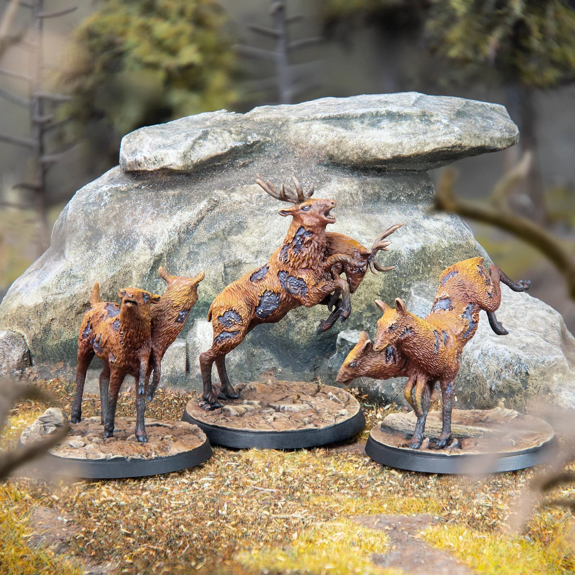 Fallout: Wasteland Warfare – Creatures: Radstag Herd Scene