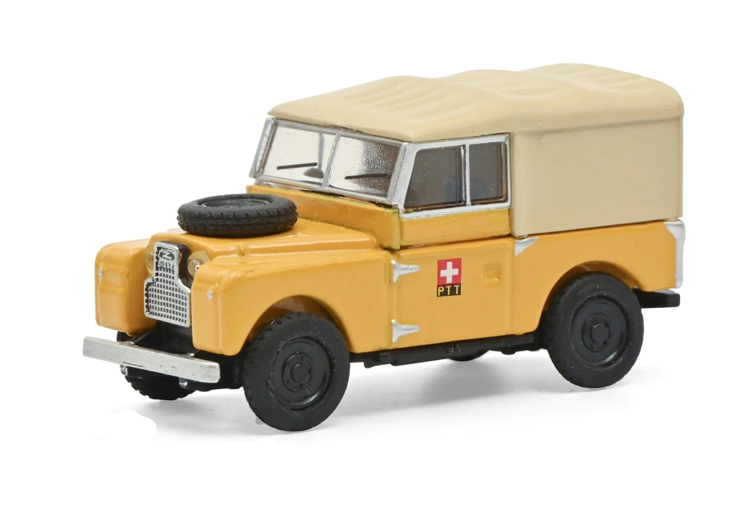 Land Rover 88 “PTT” (Yellow) 1:87 (HO) Scale Diecast Model