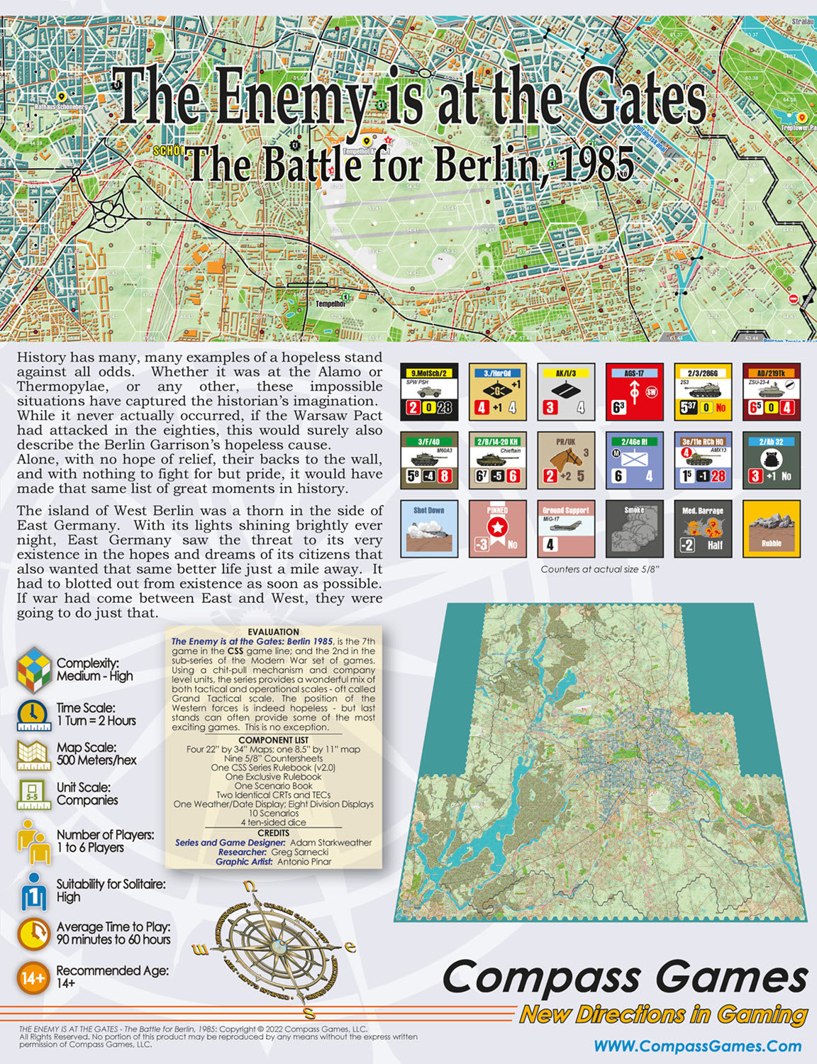 The Enemy is at Gates: The Battle of Berlin 1985 Back of Box