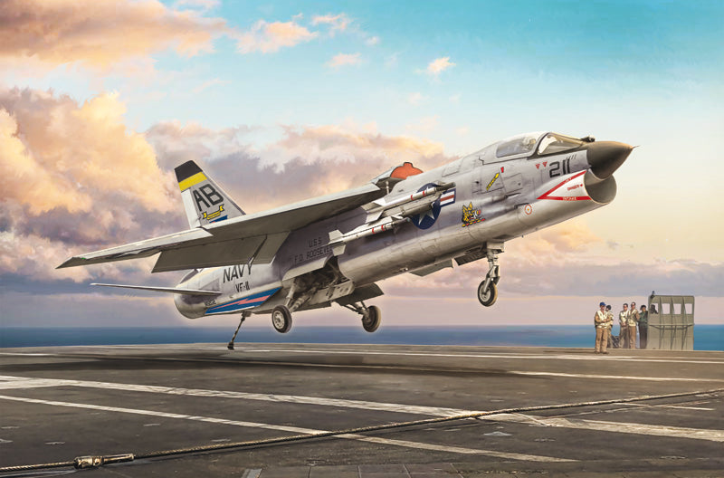 Vought F-8E Crusader, 1/72 Scale Plastic Model Kit Box Art