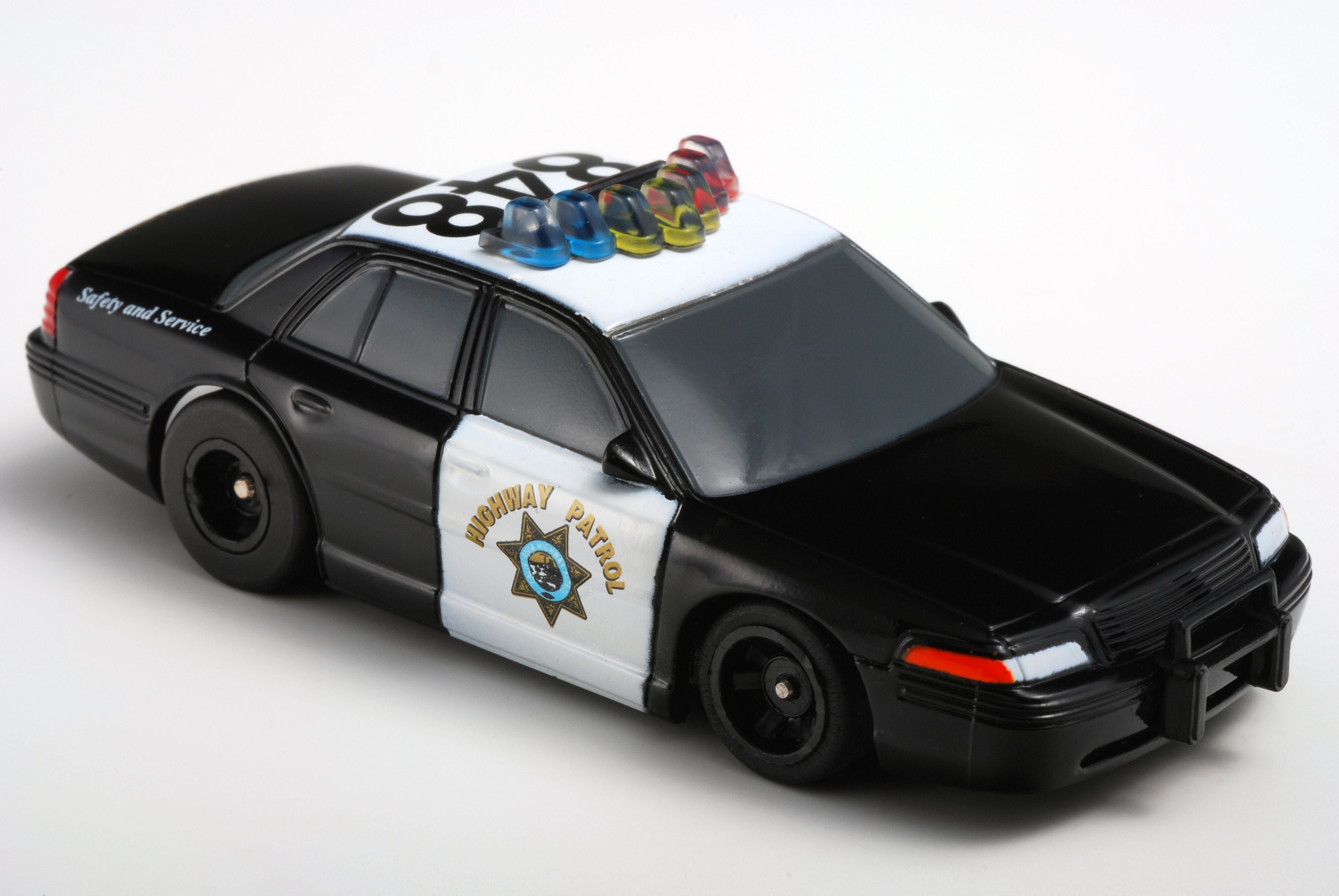 Highway Patrol #848 HO Scale Slot Car Right Front View
