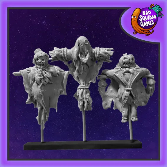 Bad Squiddo Scarecrows (3) 28 mm Scale Models Unpainted