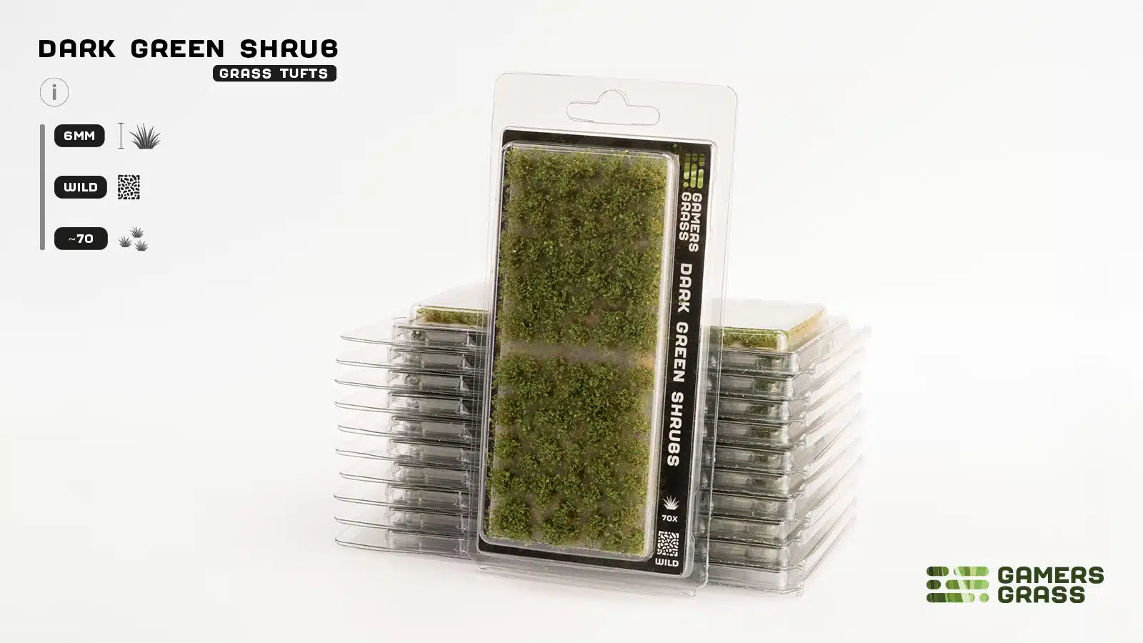 Dark Green Shrubs Tuft Set 6mm Packaging