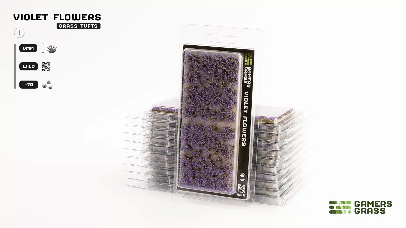 Violet Flowers Tuft Set 6mm Packaging