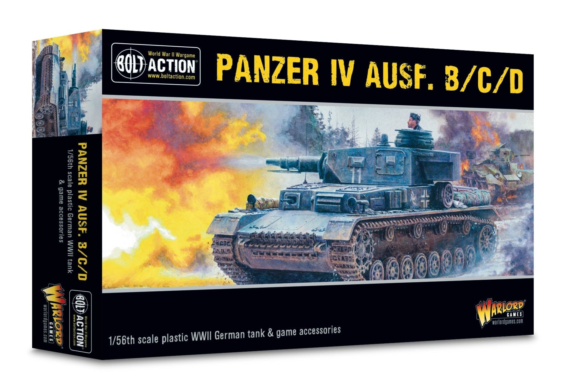 Bolt Action Panzer IV Ausf. B/C/D German Tank 28mm Model Kit Box Front