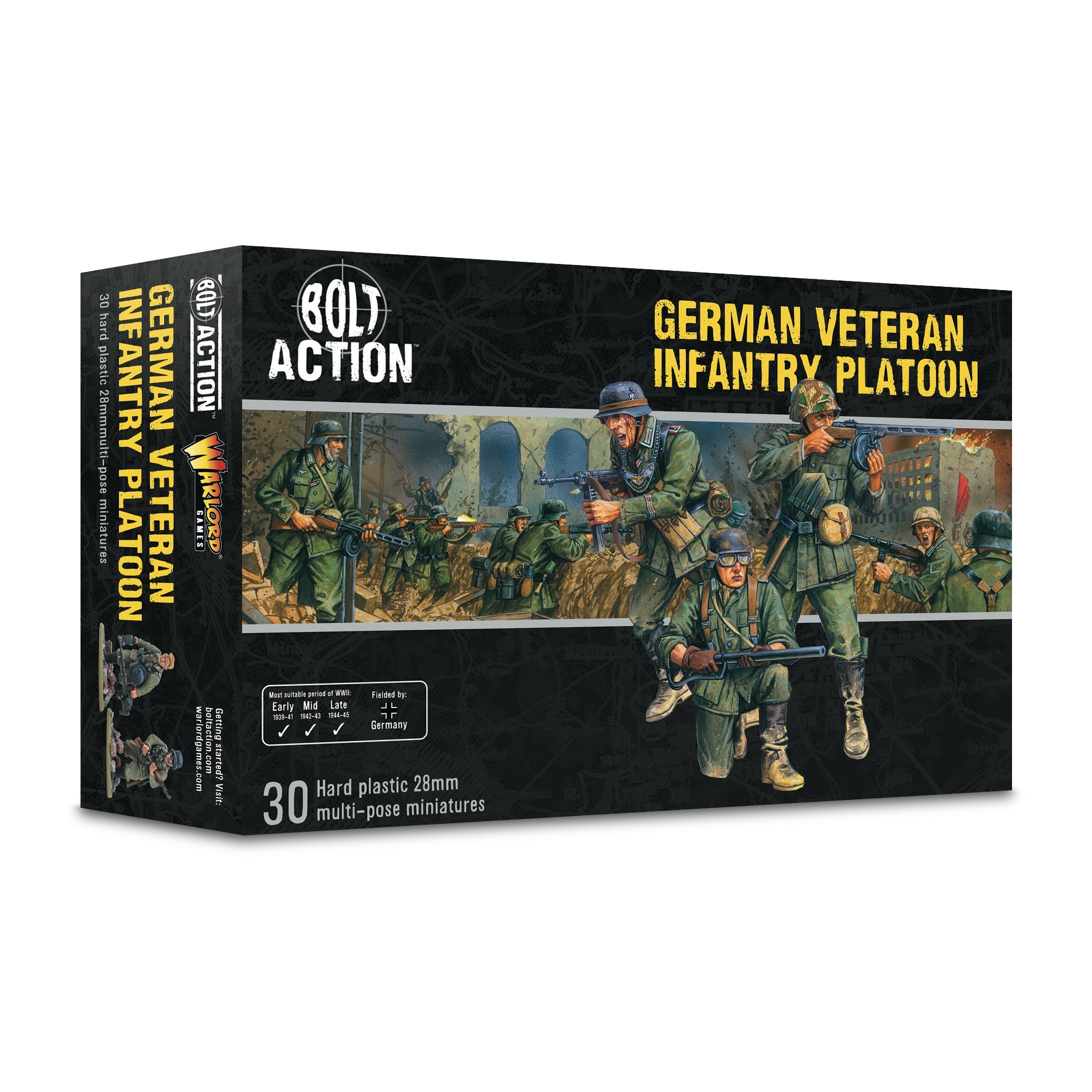 Warlord Games German Veteran Infantry Platoon 28mm Miniatures Box Art