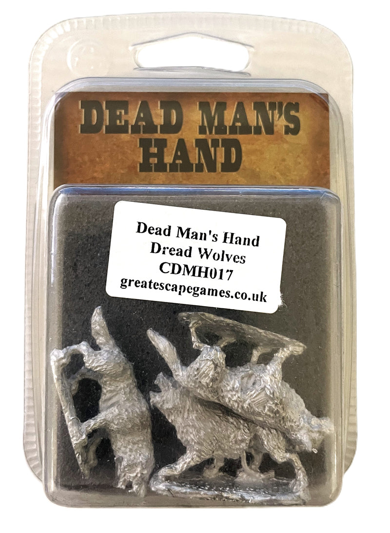 Dead Man’s Hand Dread Wolves 28mm scale miniatures blister packaging