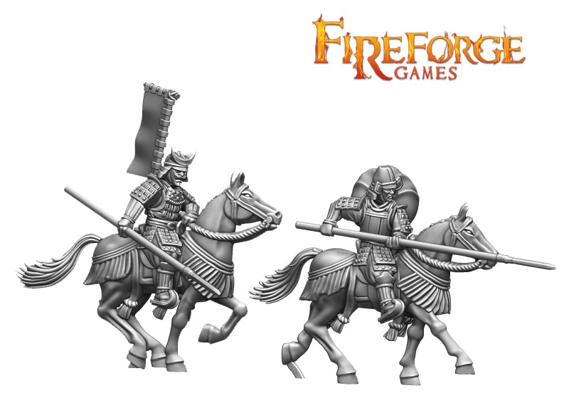 Fireforge Games Mounted Samurai, 28mm Model Figures With Yari