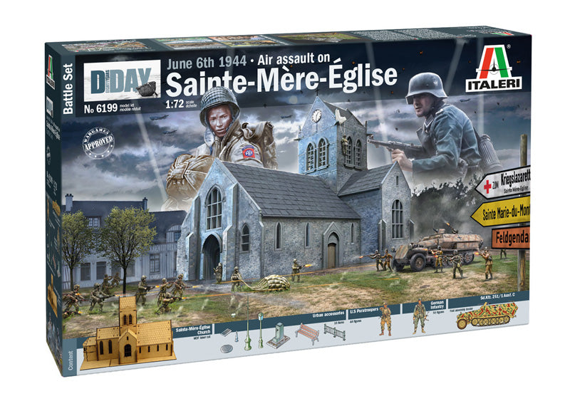 Battle of Normandy Sainte-Mère-Église 6 June 1944 1/72 Scale Plastic Battle Set