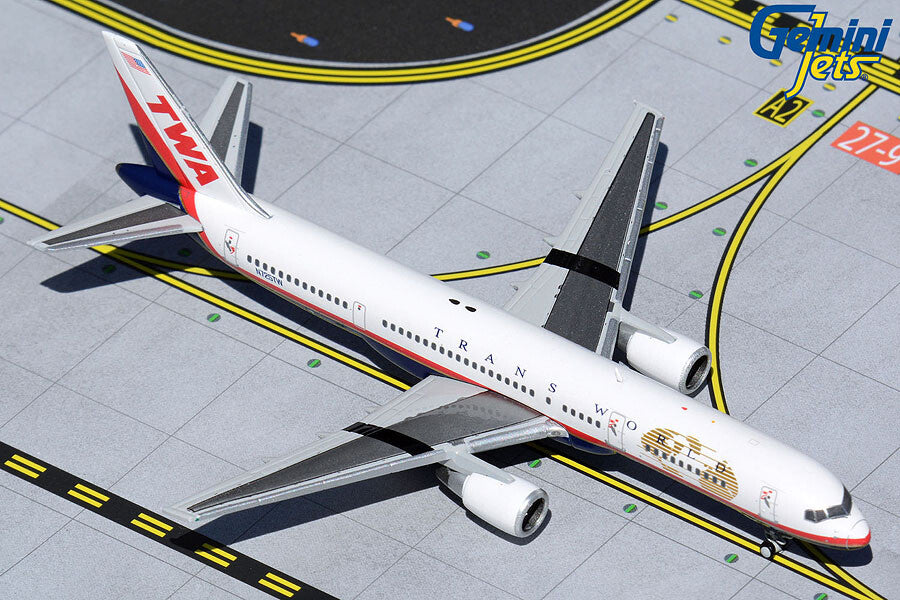 GeminiJets TWA Boeing 757-231 N725TW 1:400 diecast airplane model