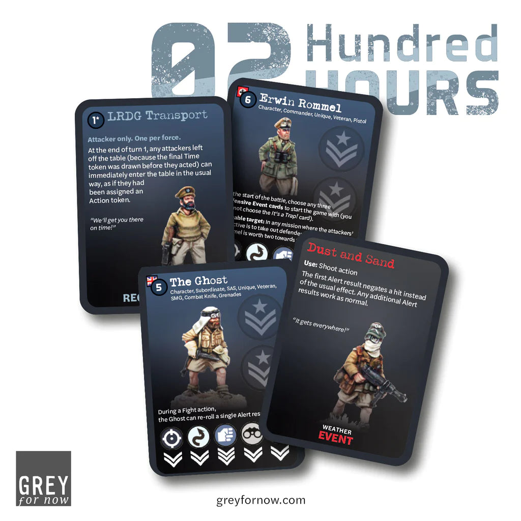 02 Hundred Hours Desert Raid Expansion Example Game CardsSet