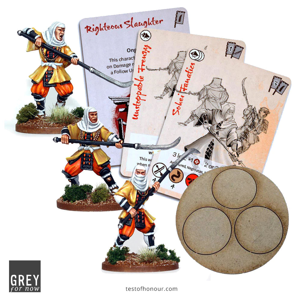 Test of Honour Sohei Fanatics 28 mm Scale Metal Figures Package Contents