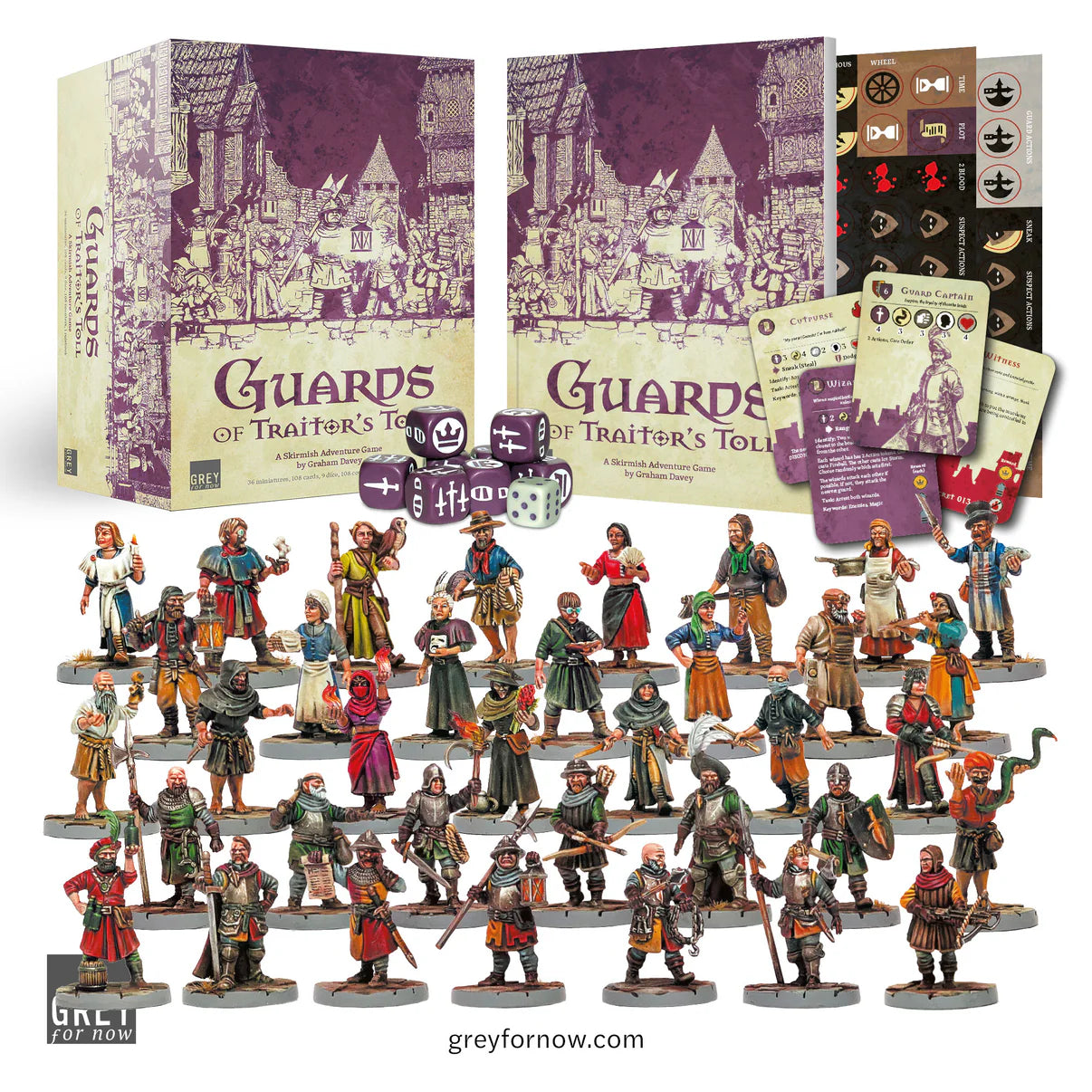 Grey For Now Games Guards of Traitor’s Toll skirmish game starter set with miniatures and rulebook