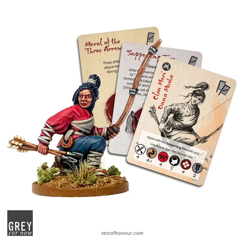 Grey For Now Games Test of Honour Clan Mori Onna Musha 28mm scale metal miniature figure