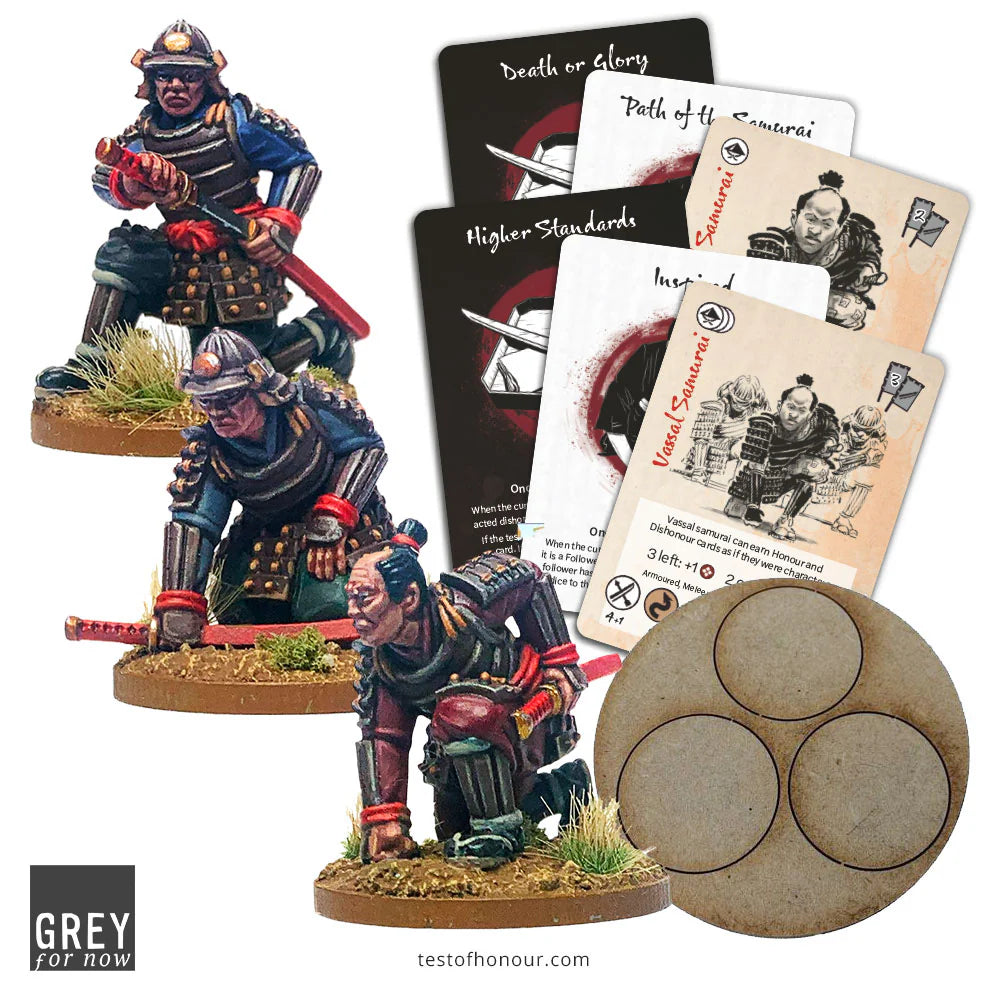 Grey For Now Games Test of Honour Vassal Samurai 28mm Scale Metal Figures