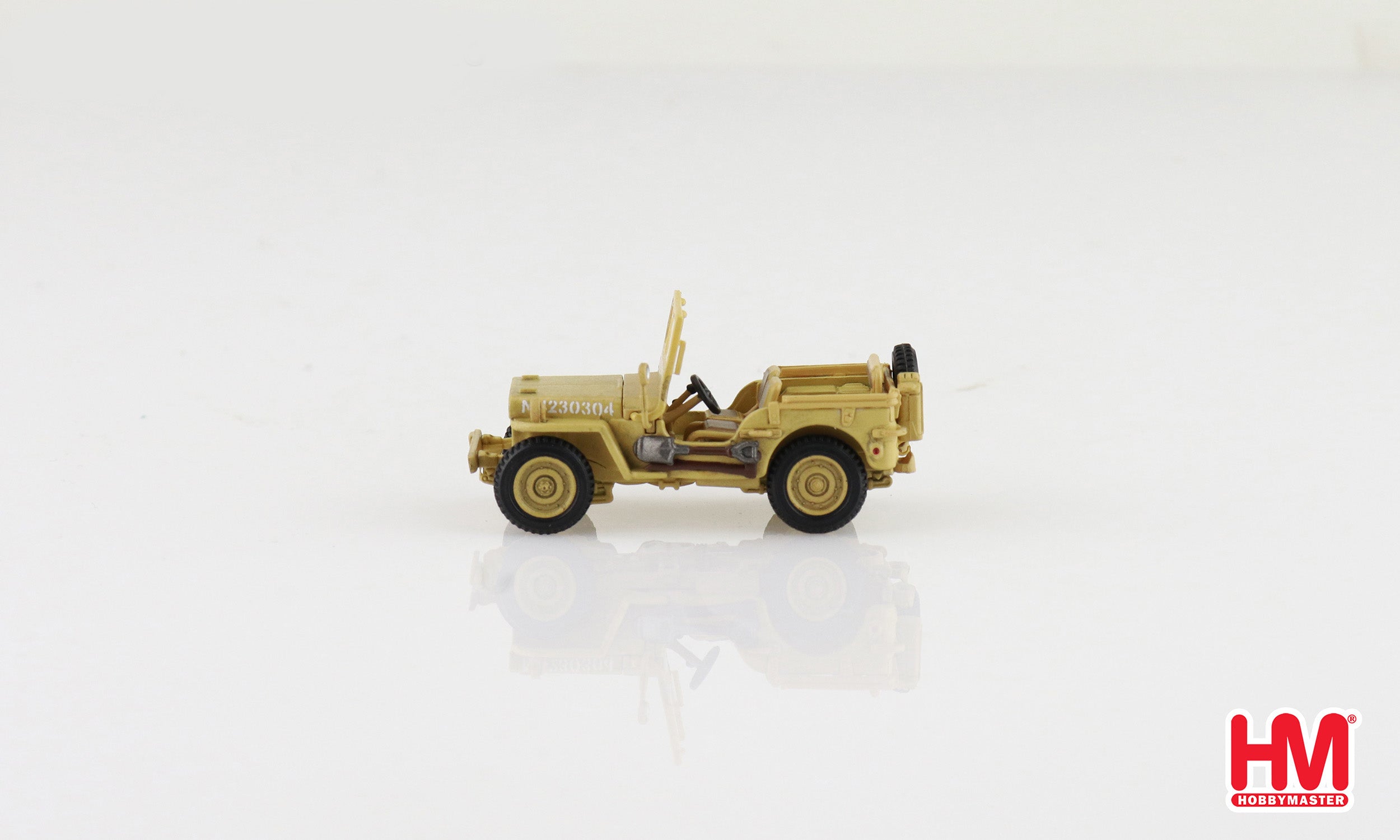 Side View Hobby Master 1/4 Ton Jeep British 8th Army 1:72 Scale Model
