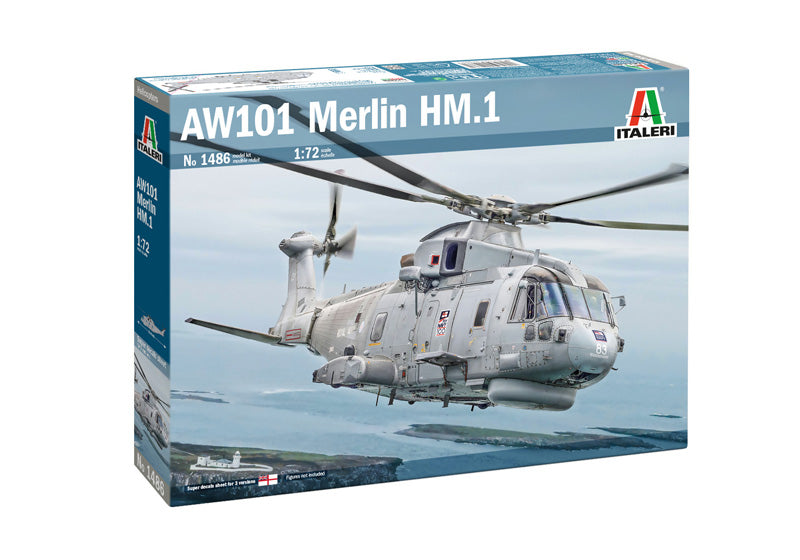 Italeri AW101 Merlin HM.1 1:72 Scale Plastic Model Kit
