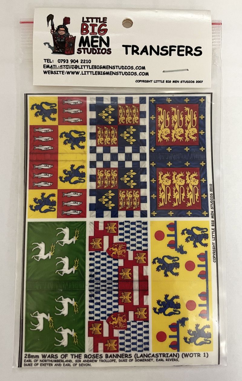 Little Big Men Studios Wars of the Roses Lancastrian Banners – 28mm Scale