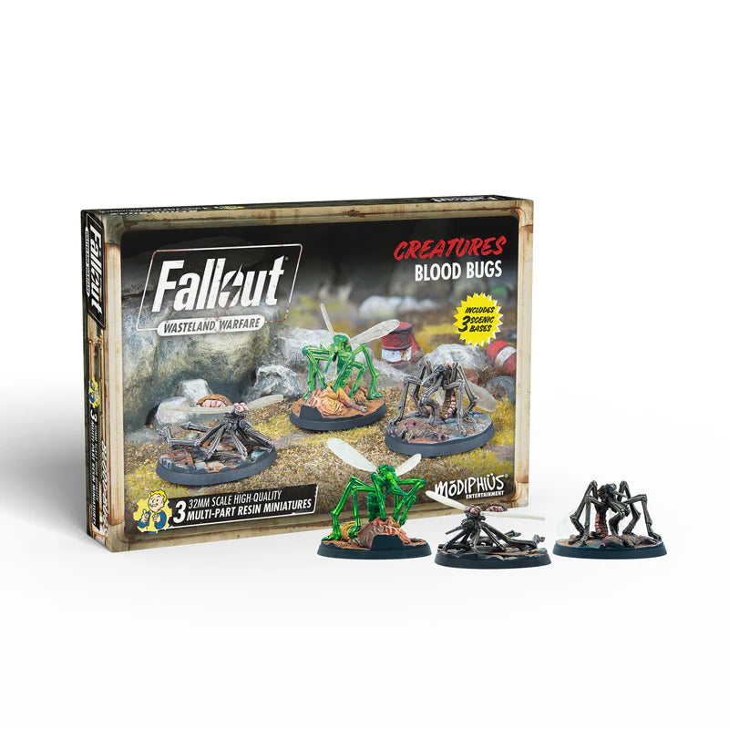 Official Modiphius retail box art for Fallout: Wasteland Warfare Blood Bugs