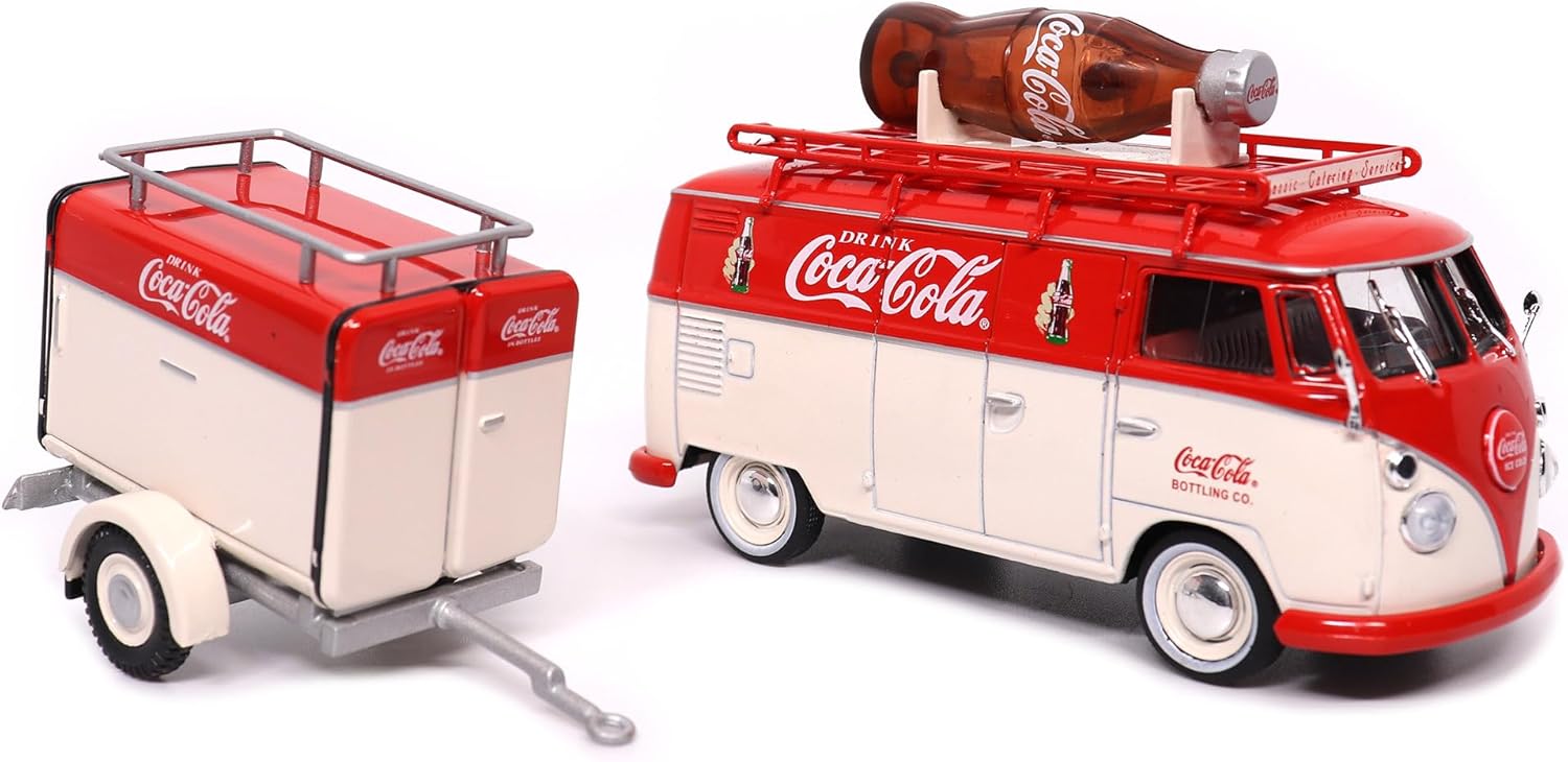 Motor City Classics Volkswagen Kombi T1 with Trailer 1:43 Scale Collectible Diecast Model