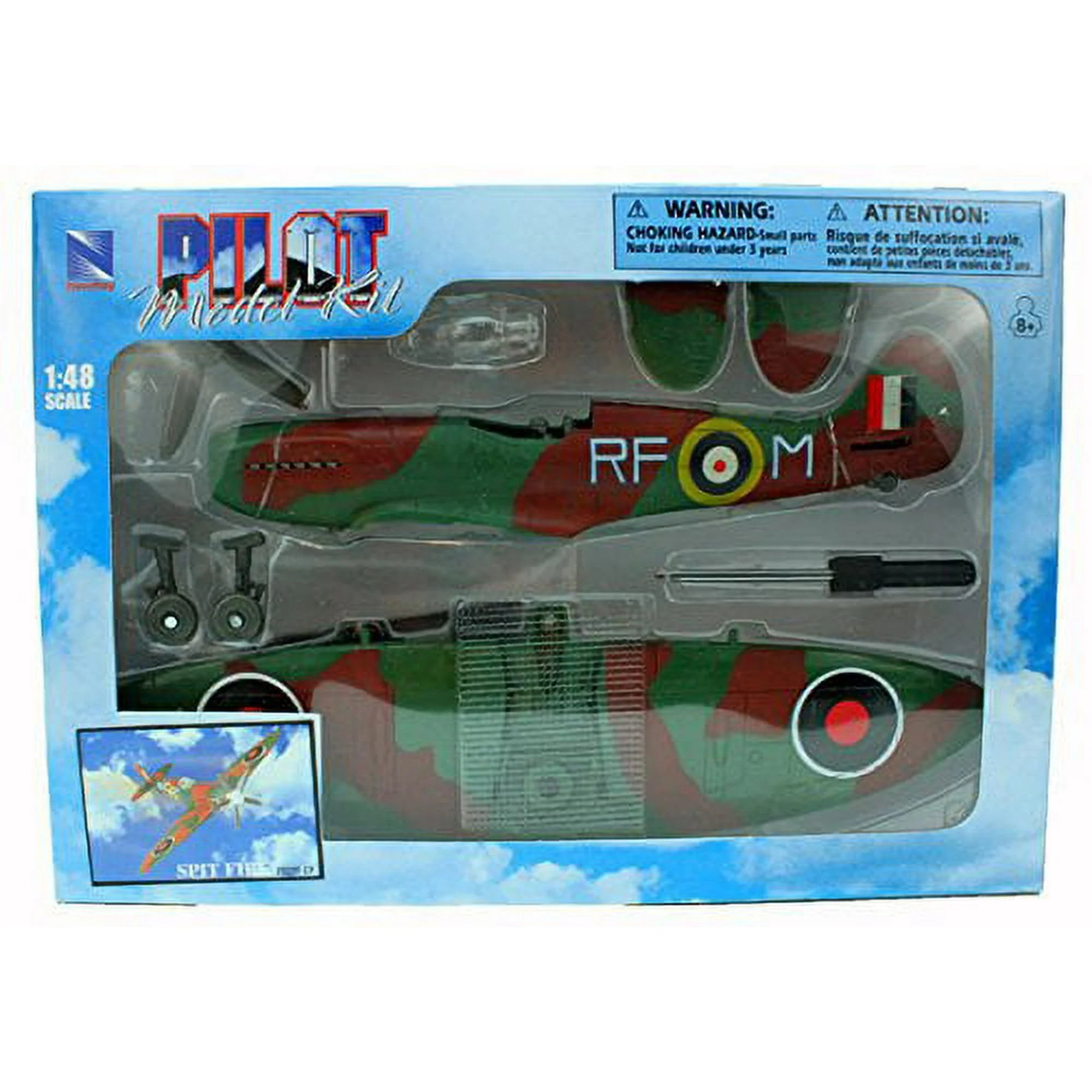 Packaging of New Ray Supermarine Spitfire snap-together model kit