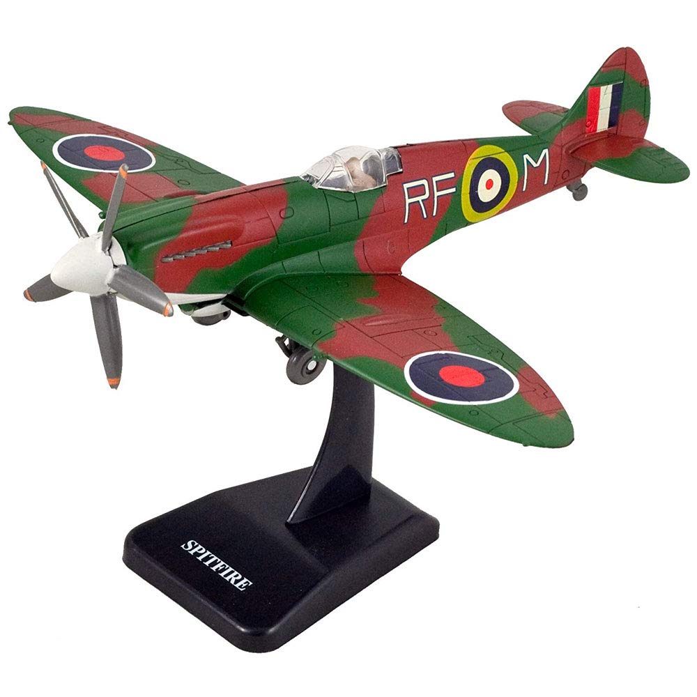 Supermarine Spitfire model shown on included display stand