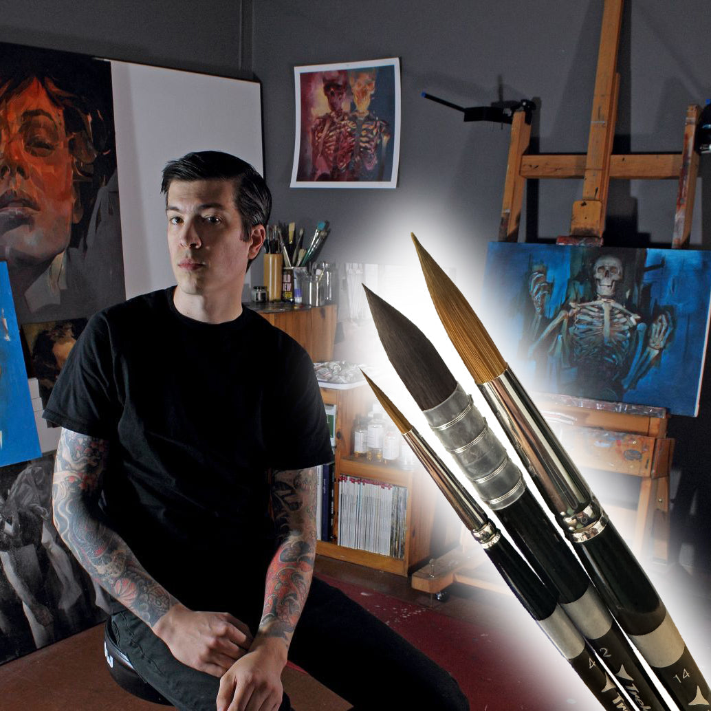 Nick Runge 3-piece watercolor brush set