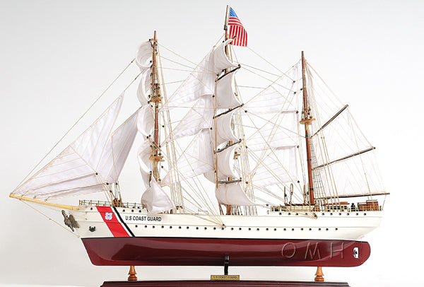 Port Side profile of Old Modern Handicrafts US Coast Guard Eagle wooden plank-on-frame model