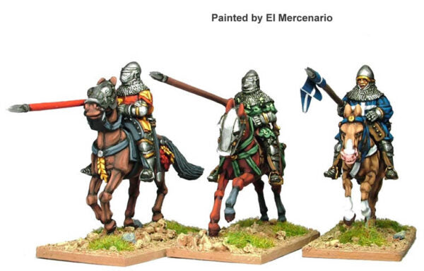Perry Miniatures Agincourt Mounted Men-at-Arms Charging 28mm Metal Figures